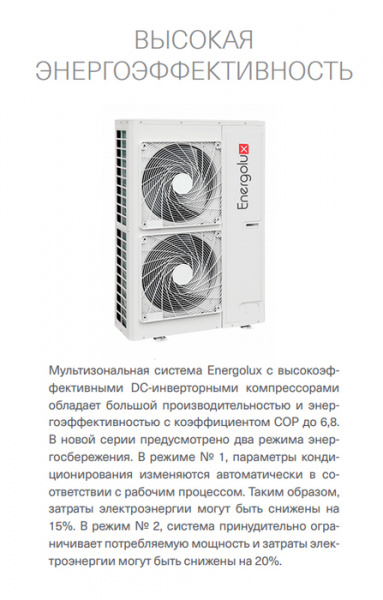 Наружный блок VRF системы 7-9,9 кВт Energolux SMZ1U30V2AI (1 фаза)