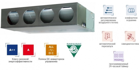 Канальная VRF система 10-13,9 кВт Fujitsu ARXA045GLEH